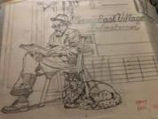 emanuel schary sketch sam's east village deli (1979)