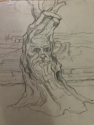 emanuel schary sketch a tree’s wisdom (1982)
