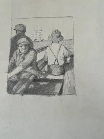 emanuel schary sketch 3 men in a boat (1941)