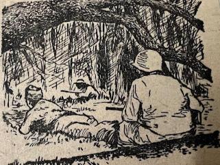 emanuel schary sketch men in trenches (1945)