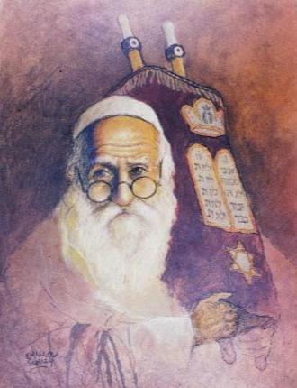 emanuel schary pastel rejoicing the torah (1960)