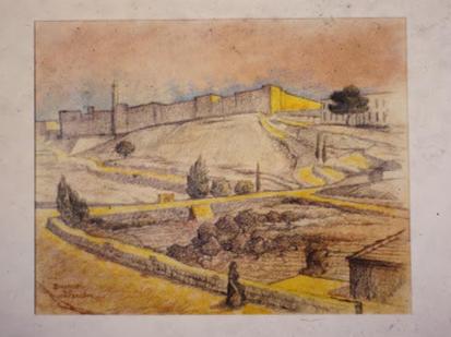 emanuel schary pastel the road to the walled city (1960)