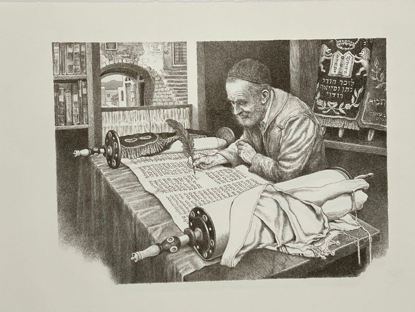 emanuel schary lithograph scribe (1966)