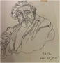 emanuel schary sketch man with pipe (1975)