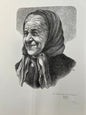 emanuel schary lithograph my years fade with a smile - woman (1976)