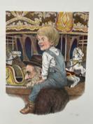 emanuel schary lithograph carousel (1980)