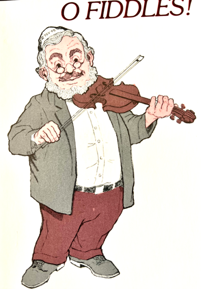 emanuel schary greeting card o fiddles! (1980's), pack of 10