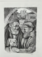 emanuel schary lithograph friends (1980)