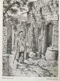 emanuel schary greeting card safad in galilee (1980's), pack of 10