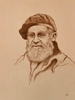 emanuel schary lithograph man with beret (1981)