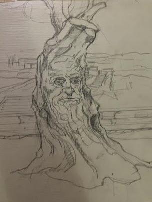 emanuel schary sketch a tree’s wisdom (1982)