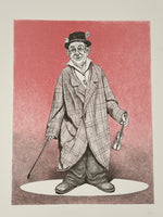 emanuel schary lithograph clown (1984)