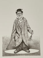 emanuel schary lithograph clown (1984)