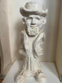 emanuel schary ceramic sculpture man with hat candle holder